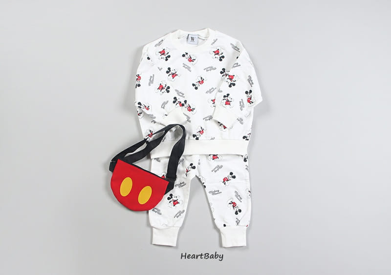 HEARTBABY - Korean Children Fashion - #Kfashion4kids - Micket Pattern Top Bottom Set - 10
