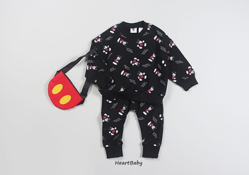 HEARTBABY - Korean Children Fashion - #Kfashion4kids - Micket Pattern Top Bottom Set - 11