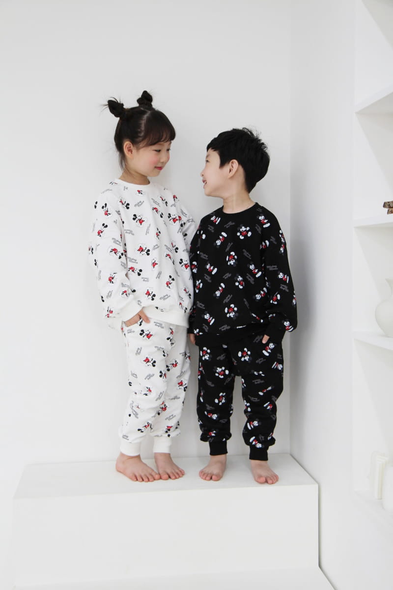 HEARTBABY - Korean Children Fashion - #Kfashion4kids - Micket Pattern Top Bottom Set - 2