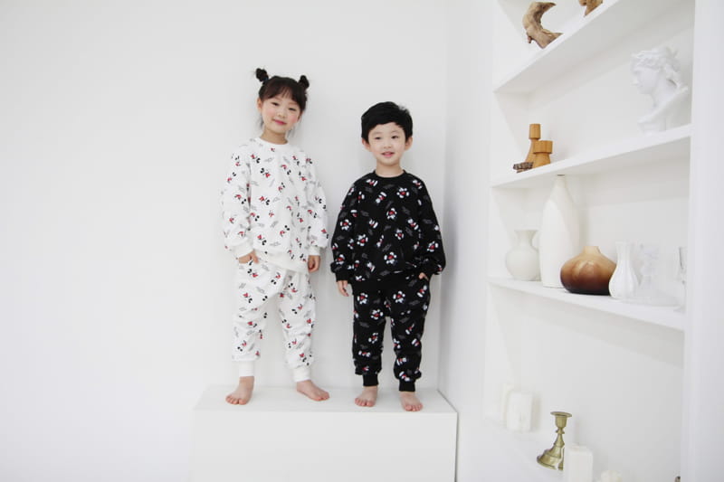 HEARTBABY - Korean Children Fashion - #Kfashion4kids - Micket Pattern Top Bottom Set - 3