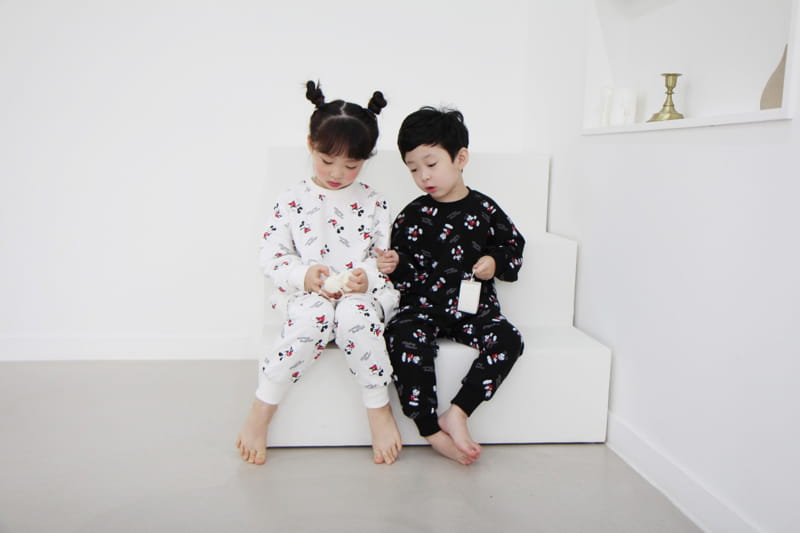 HEARTBABY - Korean Children Fashion - #Kfashion4kids - Micket Pattern Top Bottom Set - 4