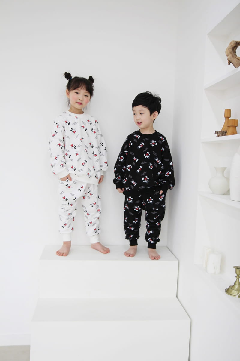 HEARTBABY - Korean Children Fashion - #Kfashion4kids - Micket Pattern Top Bottom Set - 7