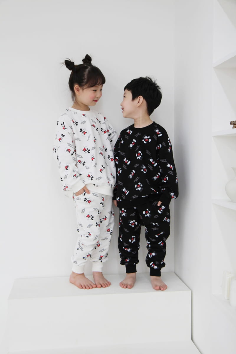 HEARTBABY - Korean Children Fashion - #Kfashion4kids - Micket Pattern Top Bottom Set - 8