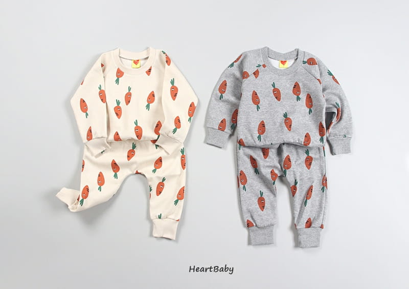 HEARTBABY - Korean Children Fashion - #Kfashion4kids - Carrot Top Bottom Set