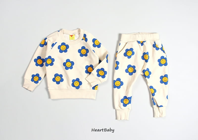 HEARTBABY - Korean Children Fashion - #Kfashion4kids - Daisy Top Bottom Set - 6