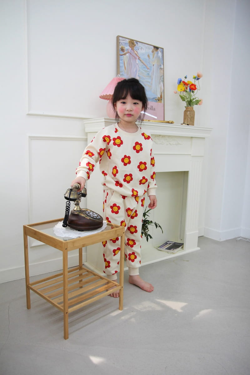 HEARTBABY - Korean Children Fashion - #Kfashion4kids - Daisy Top Bottom Set - 8