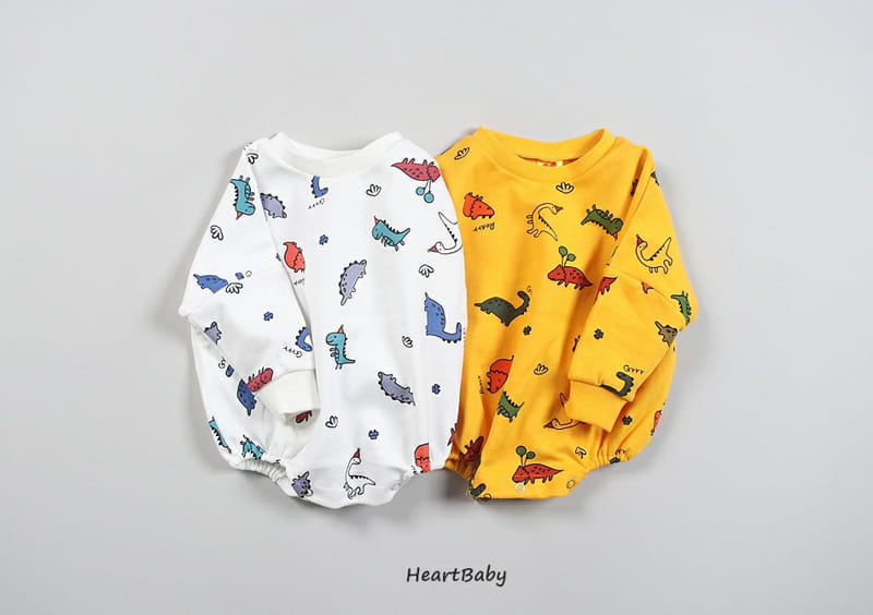 HEARTBABY - Korean Children Fashion - #Kfashion4kids - Bebe Dino Bodysuit - 12
