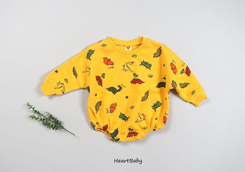 HEARTBABY - Korean Children Fashion - #Kfashion4kids - Bebe Dino Bodysuit - 3