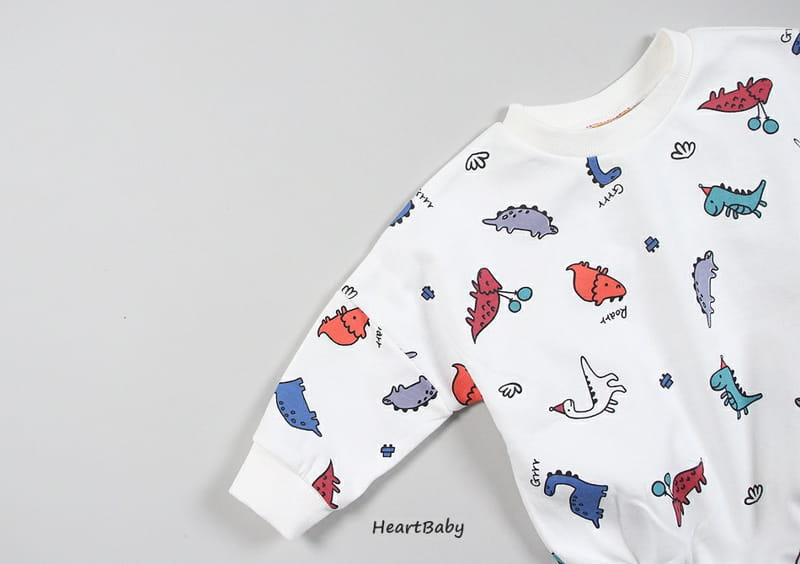 HEARTBABY - Korean Children Fashion - #Kfashion4kids - Bebe Dino Bodysuit - 9
