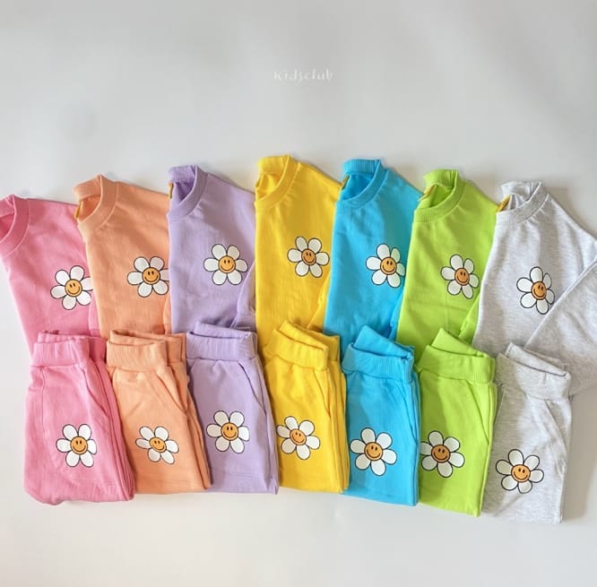 HEARTBABY - Korean Children Fashion - #Kfashion4kids - Sun Flower Top Bottom Set