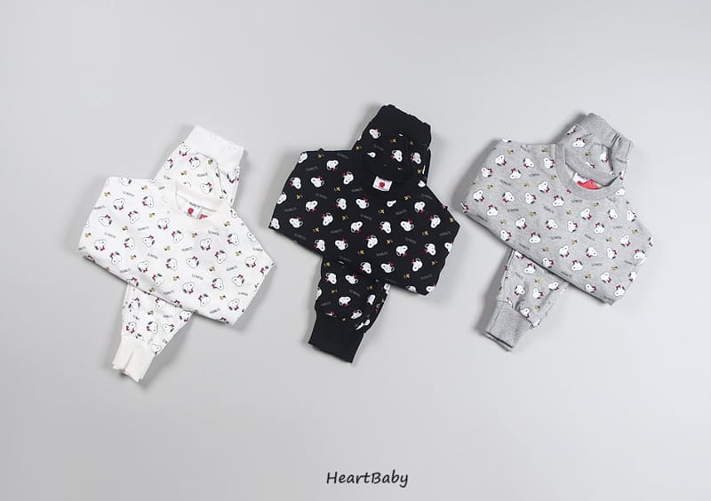 HEARTBABY - Korean Children Fashion - #Kfashion4kids - Snoophy Pattern Top Bottom Set  - 2