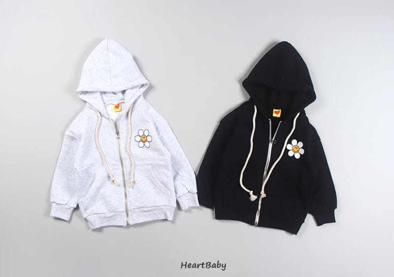 HEARTBABY - Korean Children Fashion - #Kfashion4kids - Sun Flower Hoody Zip-up - 3