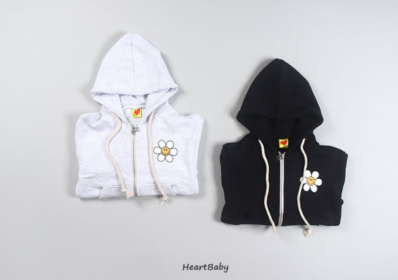 HEARTBABY - Korean Children Fashion - #Kfashion4kids - Sun Flower Hoody Zip-up - 4