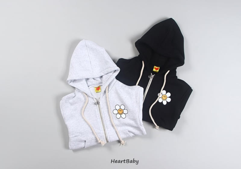 HEARTBABY - Korean Children Fashion - #Kfashion4kids - Sun Flower Hoody Zip-up - 5
