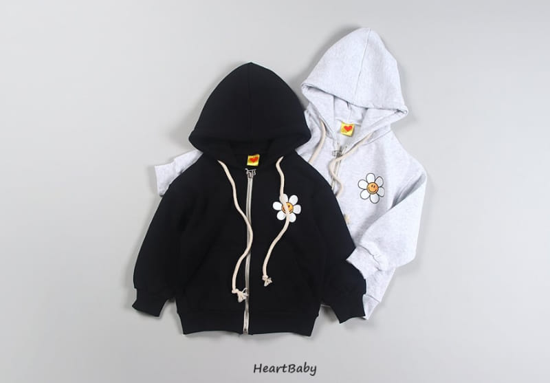 HEARTBABY - Korean Children Fashion - #Kfashion4kids - Sun Flower Hoody Zip-up - 6