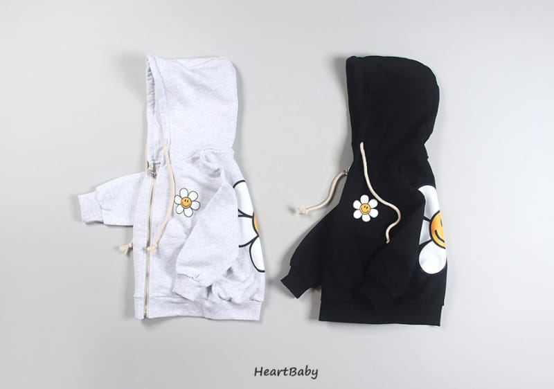 HEARTBABY - Korean Children Fashion - #Kfashion4kids - Sun Flower Hoody Zip-up - 7