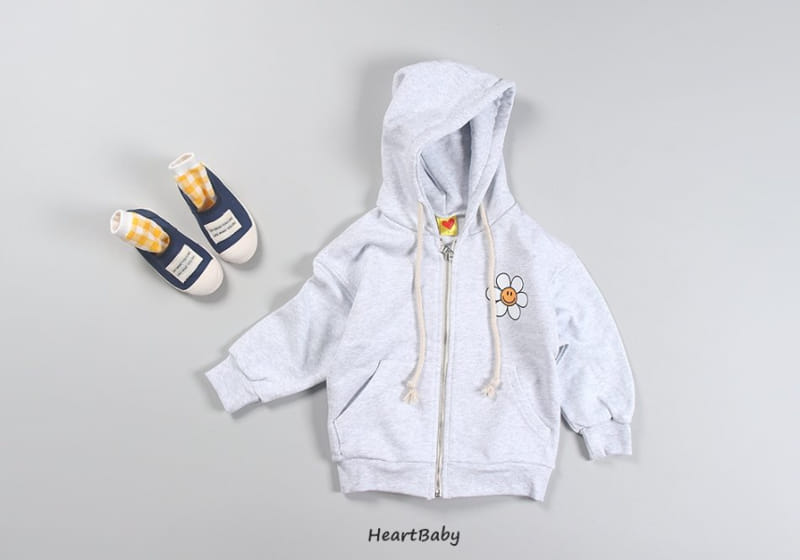 HEARTBABY - Korean Children Fashion - #Kfashion4kids - Sun Flower Hoody Zip-up - 8
