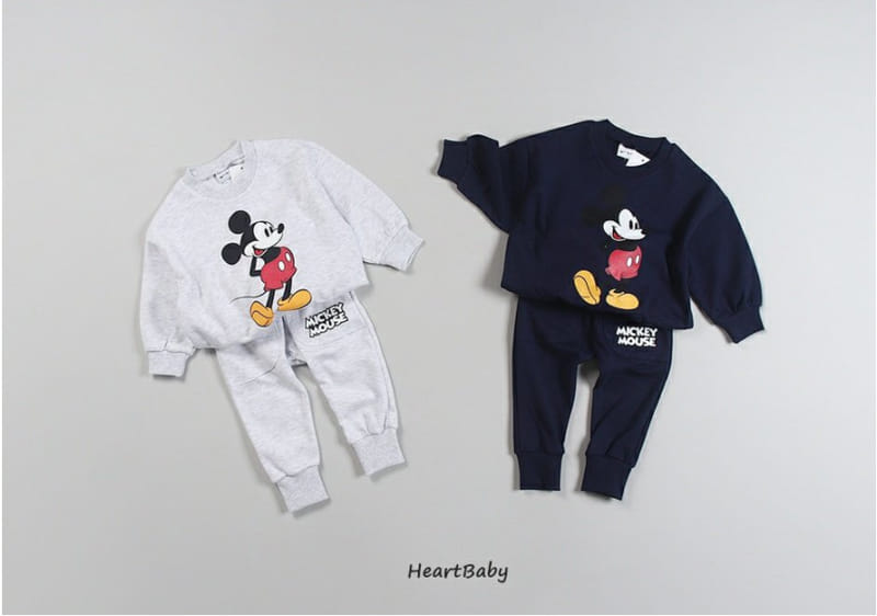 HEARTBABY - Korean Children Fashion - #Kfashion4kids - Mickey Top Bottom Set - 3