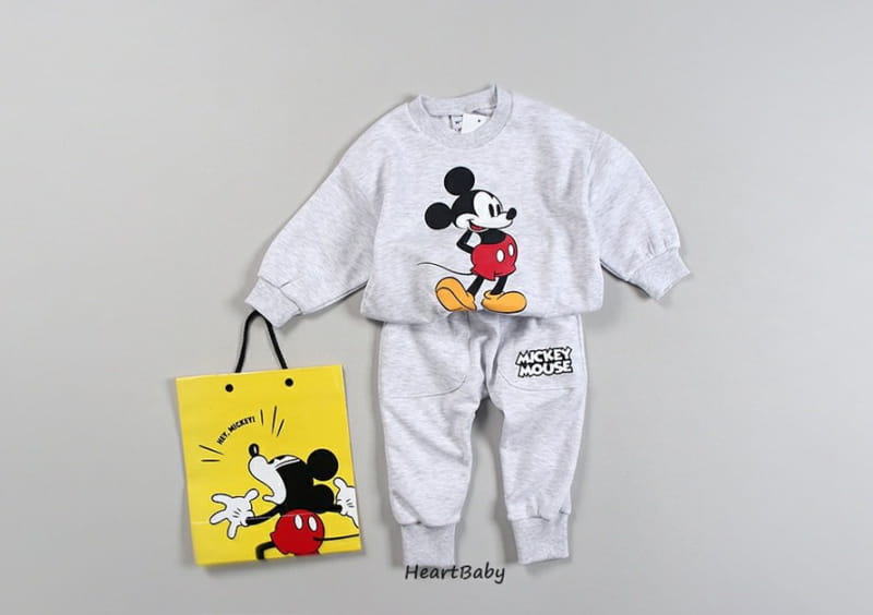 HEARTBABY - Korean Children Fashion - #Kfashion4kids - Mickey Top Bottom Set - 4