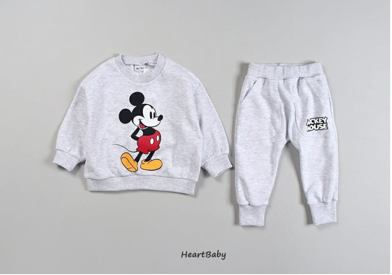HEARTBABY - Korean Children Fashion - #Kfashion4kids - Mickey Top Bottom Set - 5