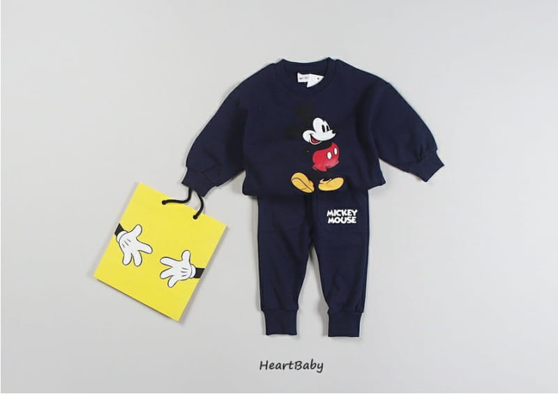 HEARTBABY - Korean Children Fashion - #Kfashion4kids - Mickey Top Bottom Set - 6