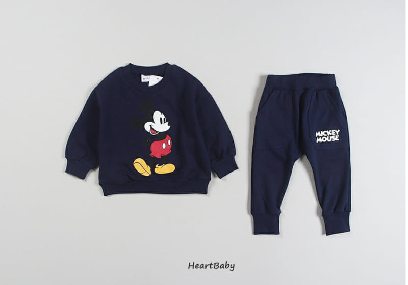 HEARTBABY - Korean Children Fashion - #Kfashion4kids - Mickey Top Bottom Set - 7