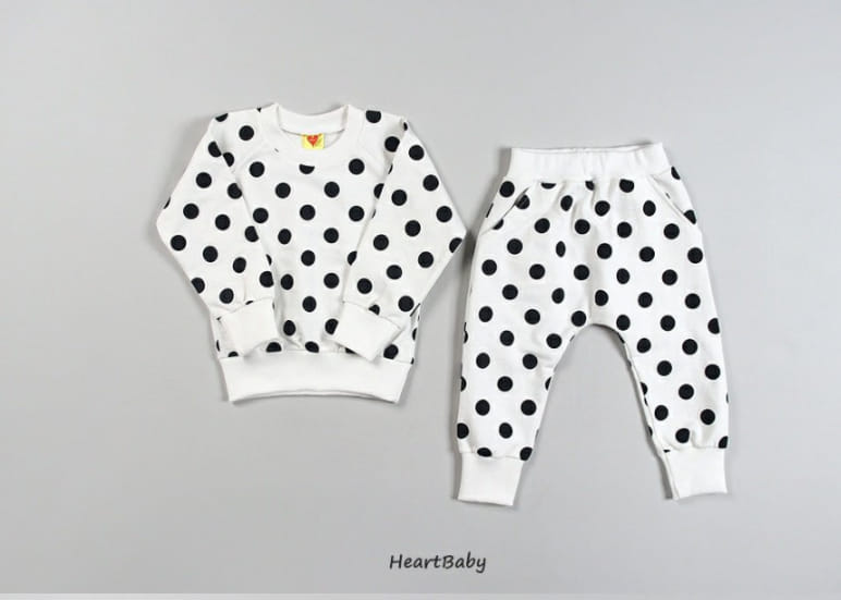 HEARTBABY - Korean Children Fashion - #Kfashion4kids - Dot Top Bottom Set - 7