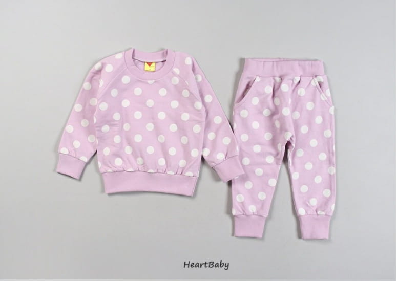 HEARTBABY - Korean Children Fashion - #Kfashion4kids - Dot Top Bottom Set - 8