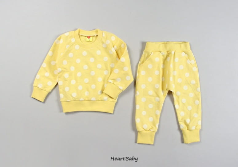 HEARTBABY - Korean Children Fashion - #Kfashion4kids - Dot Top Bottom Set - 9