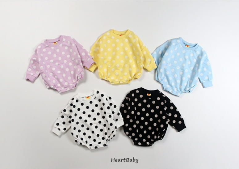 HEARTBABY - Korean Children Fashion - #Kfashion4kids - Bebe Dot Bodysuit