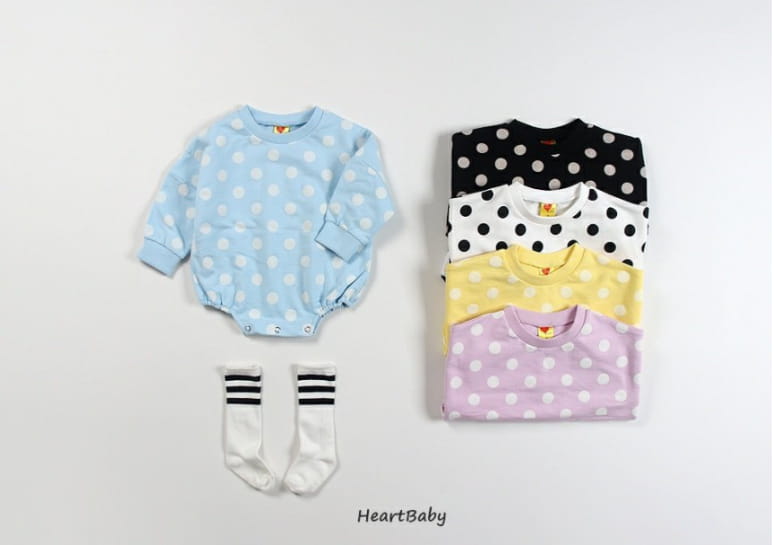 HEARTBABY - Korean Children Fashion - #Kfashion4kids - Bebe Dot Bodysuit - 6