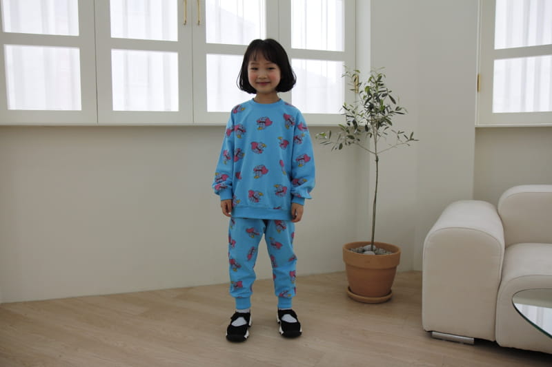 HEARTBABY - Korean Children Fashion - #Kfashion4kids - Dumbo Pattern Top Bottom Set - 5