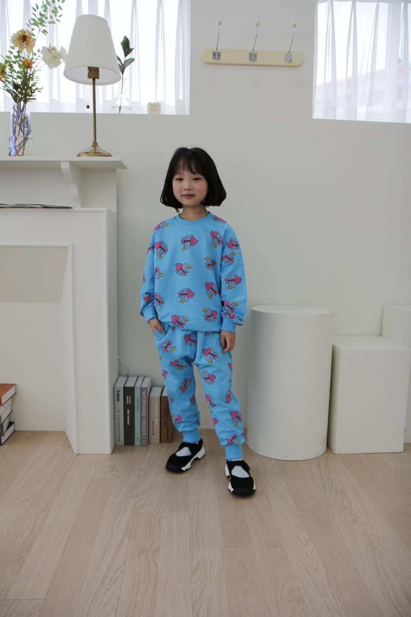 HEARTBABY - Korean Children Fashion - #Kfashion4kids - Dumbo Pattern Top Bottom Set - 9
