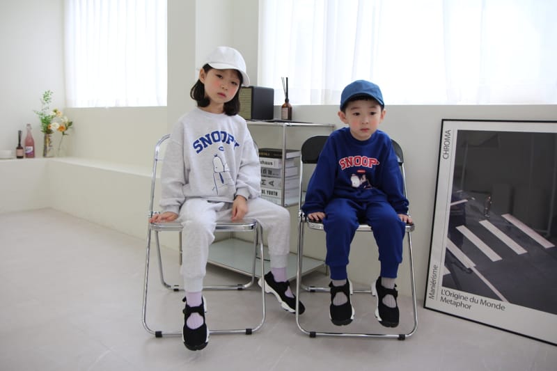 HEARTBABY - Korean Children Fashion - #Kfashion4kids - Snoophy Top Bottom Set - 2