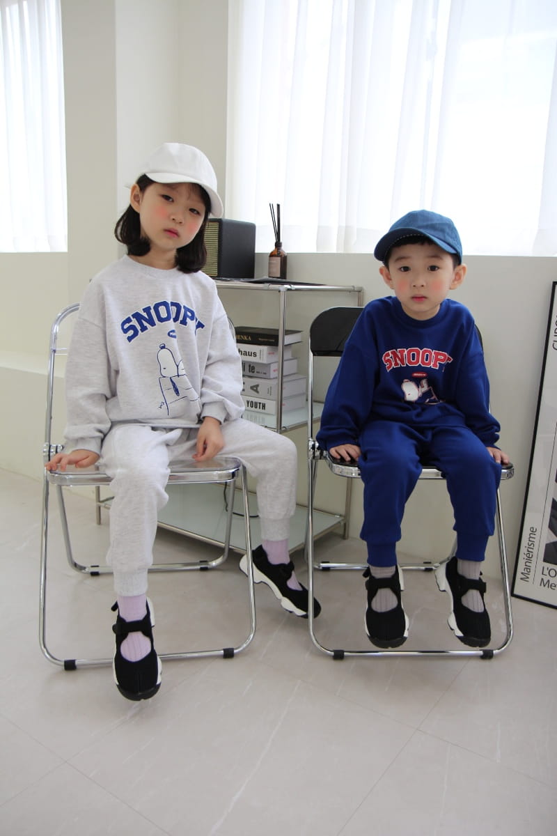 HEARTBABY - Korean Children Fashion - #Kfashion4kids - Snoophy Top Bottom Set - 3