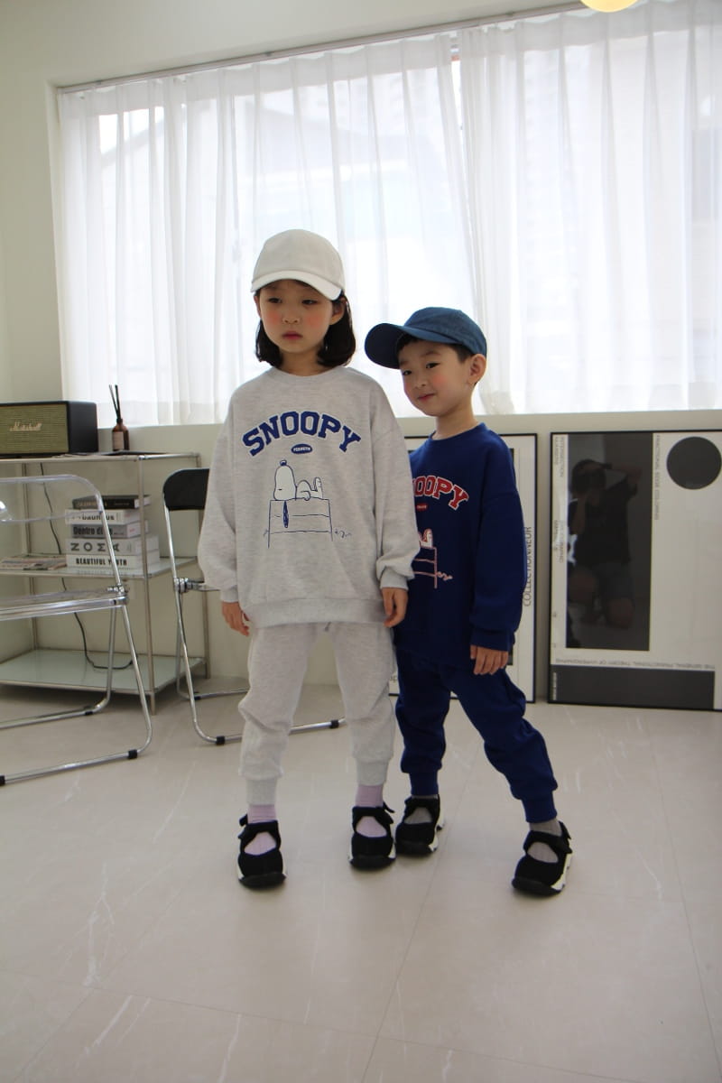 HEARTBABY - Korean Children Fashion - #Kfashion4kids - Snoophy Top Bottom Set - 5