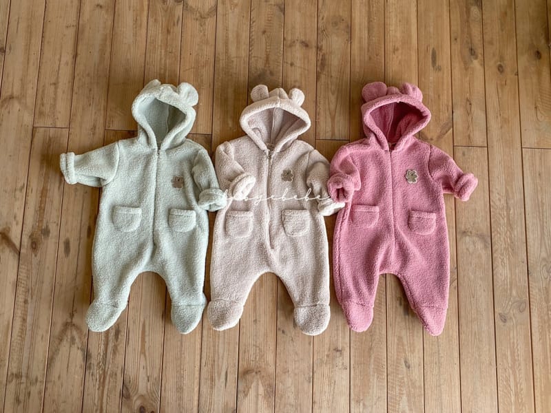 HI BYEBEBE - Korean Children Fashion - #Kfashion4kids - Arctic Baby Beat Boa Bodysuit