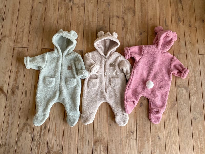 HI BYEBEBE - Korean Children Fashion - #Kfashion4kids - Arctic Baby Beat Boa Bodysuit - 2