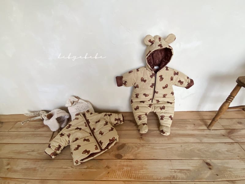HI BYEBEBE - Korean Children Fashion - #Kfashion4kids - Check Teddy Padding Bodysuit - 7