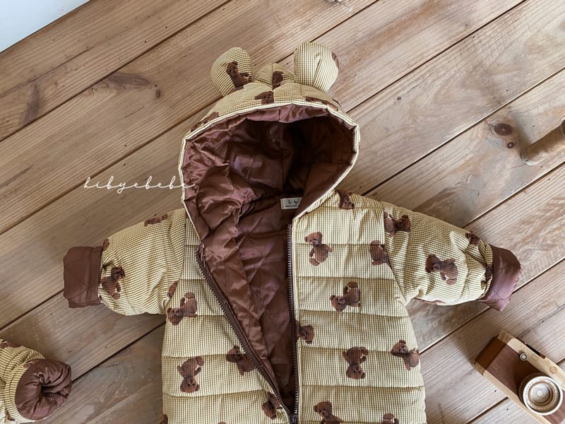 HI BYEBEBE - Korean Children Fashion - #Kfashion4kids - Check Teddy Padding Bodysuit - 9