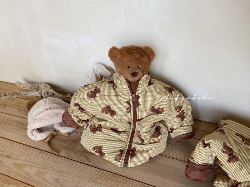 HI BYEBEBE - Korean Children Fashion - #Kfashion4kids - Check Teddy Padding Jumper - 3