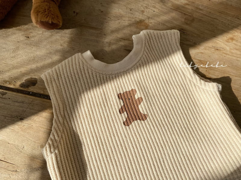 HI BYEBEBE - Korean Children Fashion - #Kfashion4kids - Waffle Friends Indoor Vest - 4