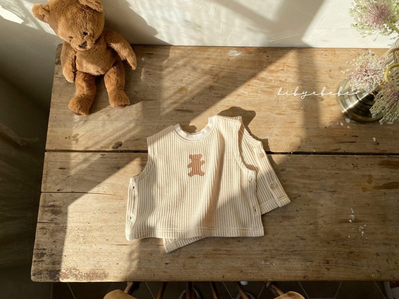 HI BYEBEBE - Korean Children Fashion - #Kfashion4kids - Waffle Friends Indoor Vest - 5