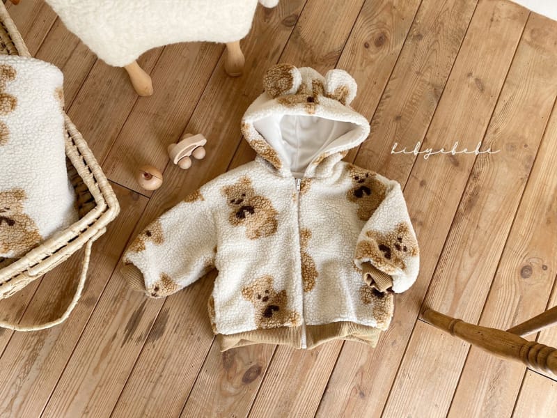 HI BYEBEBE - Korean Children Fashion - #Kfashion4kids - Bear Dumble Hoody Jacket - 4