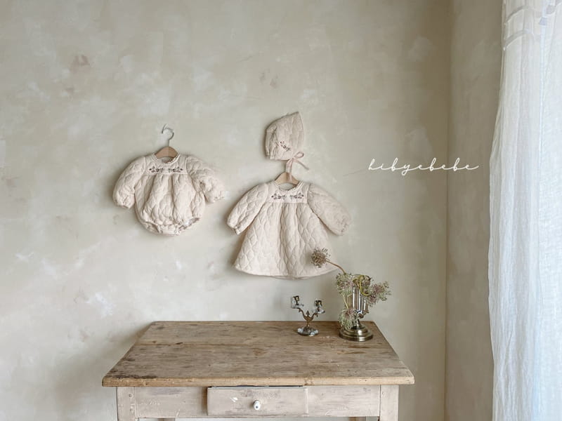HI BYEBEBE - Korean Children Fashion - #Kfashion4kids - Cloud Padding Embroidery One-piece - 3