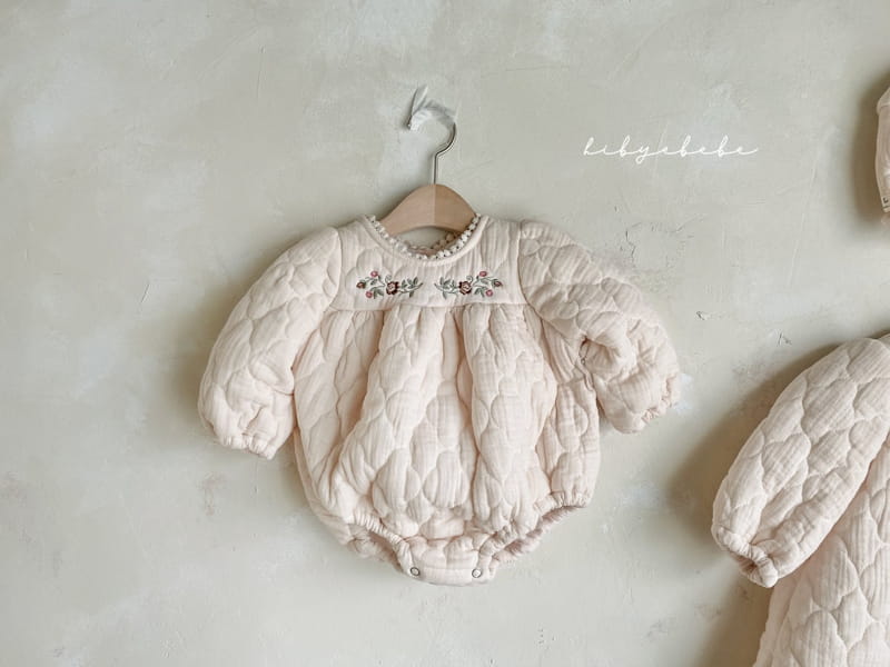 HI BYEBEBE - Korean Children Fashion - #Kfashion4kids - Cloud Padding Embroidery Bodysuit - 4