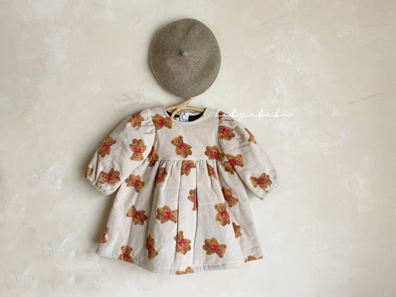 HI BYEBEBE - Korean Children Fashion - #Kfashion4kids - Gordeng Bear Padding One-piece - 2