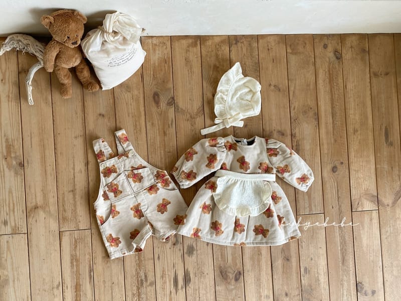 HI BYEBEBE - Korean Children Fashion - #Kfashion4kids - Gordeng Bear Padding One-piece - 5