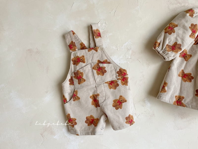 HI BYEBEBE - Korean Children Fashion - #Kfashion4kids - Gordeng Bear Dungarees Pants - 2