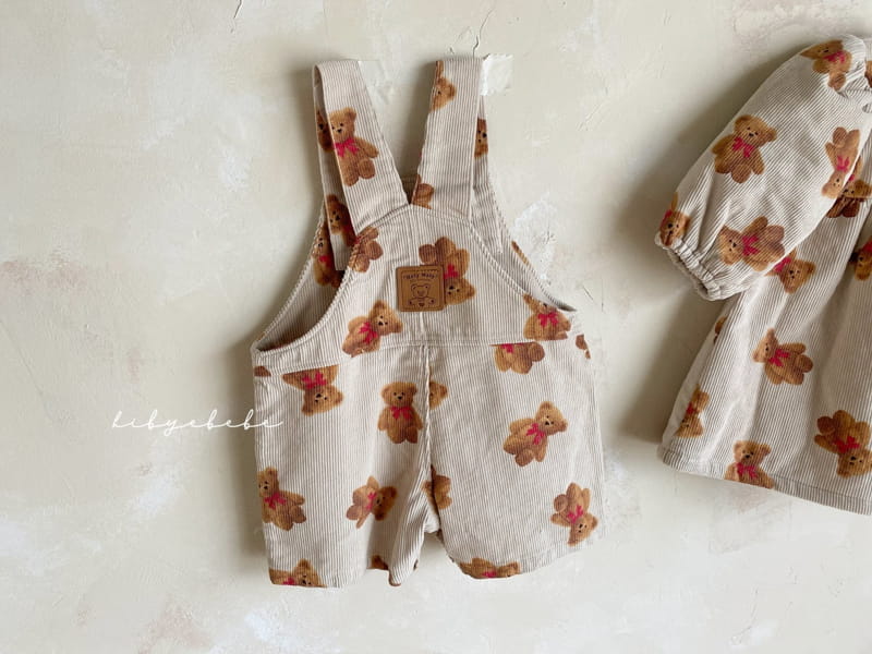 HI BYEBEBE - Korean Children Fashion - #Kfashion4kids - Gordeng Bear Dungarees Pants - 3